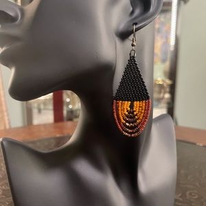 Handmade seed bead earrings